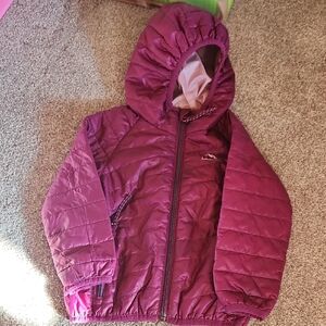 L.L.Bean 2T Kids Purple Hooded Jacket